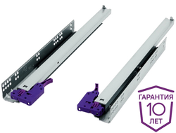 Направляющая скрытого монтажа синхронизированная полного выдвижения с выталкивателем, L=500мм,  STEALTH Push  (11.0223)  AQ