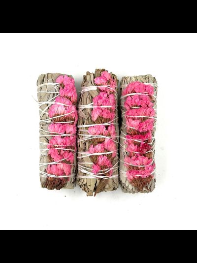 Белый Шалфей с розовыми цветами 10 см.