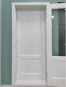 Межкомнатная Дверь Кантри-К тон 38 шпон ясень белый