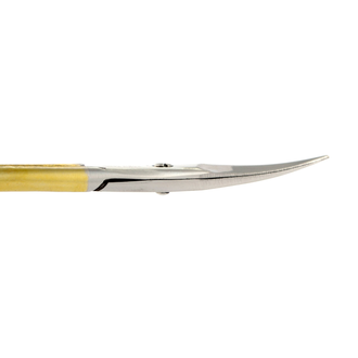 Ножницы для кожи изогнутые позолоченные Metzger CS-795-HG (CVD)