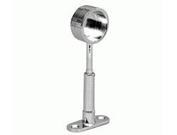 R-50A/R Держатель для трубы D-25мм ТОРЦЕВОЙ высота до центр отверстия 65-95мм хром