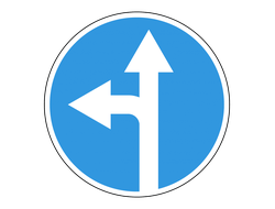 Знак дорожный 4.1.5 Движение прямо или налево