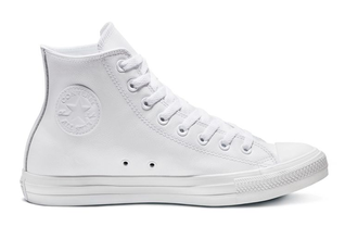 Кеды кожаные Converse Chuck Taylor All Star Monochrome белые высокие