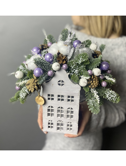 Новогодняя композиция Домик 2