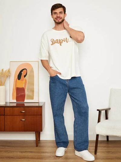 МУЖСКАЯ ФУТБОЛКА МОЛОЧНАЯ "ДАРИ"