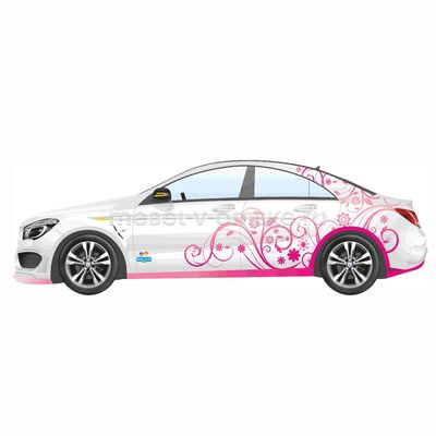 Кровать Мерседес бело-розовый