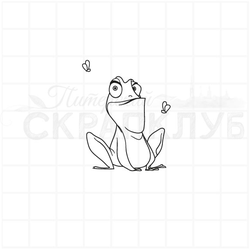 Штамп удивленная лягушка