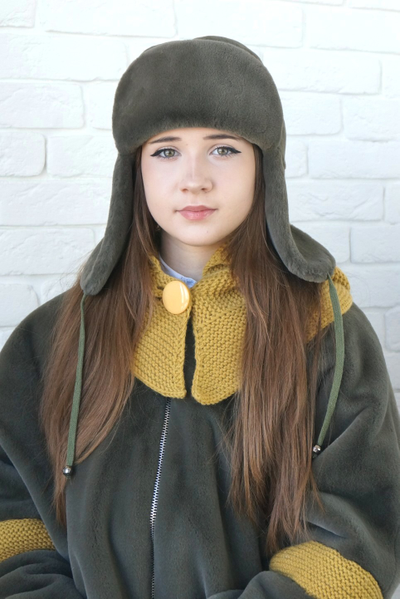 Ушанка "Каникулы" цвет хаки