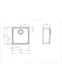 Мойка Reginox Ohio L 40x40 matt