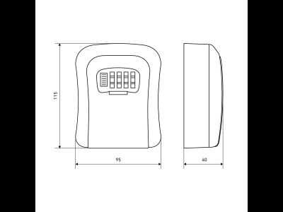 Сейф-ключница кодоваяАЛЛЮР СК-01 КП красная [58918]