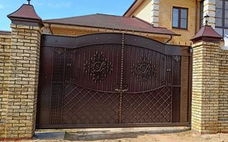 Металлические ворота - Арт 020