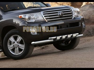 Защита переднего бампера d76/d57 клыки Toyota Land Cruiser 200 (2007-2012-2015)