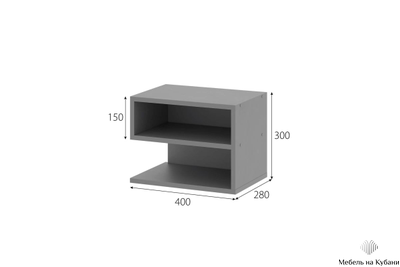Энни ТБ1 тумба прикроватная Графит