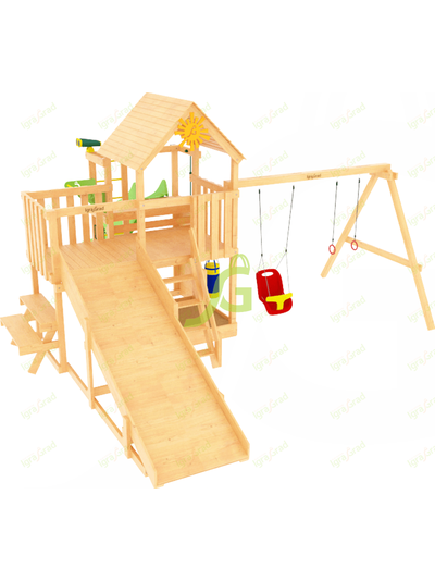 Детская площадка IgraGrad Крафт Pro 1 с зимней горкой