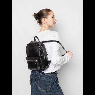 Женский кожаный рюкзак Anzolla black (арт. 3040-01)