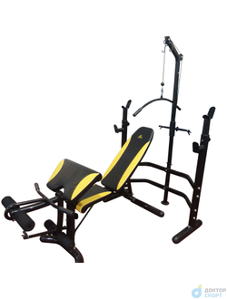 Скамья со стойками под штангу DFC D780