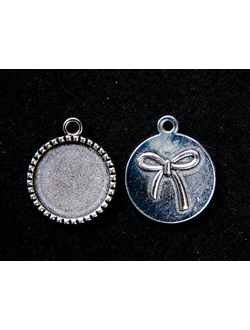 Основа-подвеска, 26х22 мм, для кабошона 18 мм