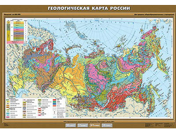 Учебн. карта "Геологическая карта России" 100х140