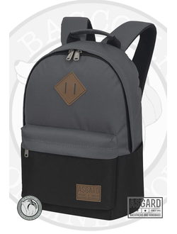 Рюкзак Asgard Р-7348 Серый-Черный вид спереди
