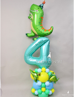 Набор Дино стойка с цифрой