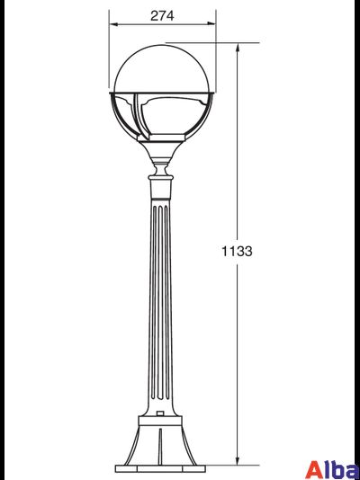Парковый светильник GENOVA 88107 Bl H=113,3