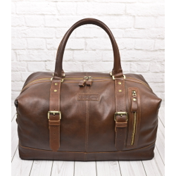 Кожаная дорожная сумка Campora Premium brown (арт. 
4019-53)