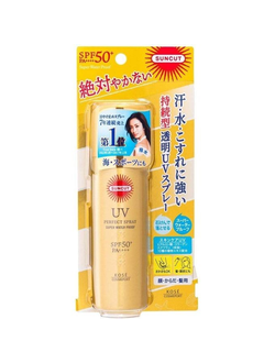 Водоотталкивающий спрей  солнцезащитный для кожи и волос KOSE COSMEPORT "Suncut" SPF50 + 90 г