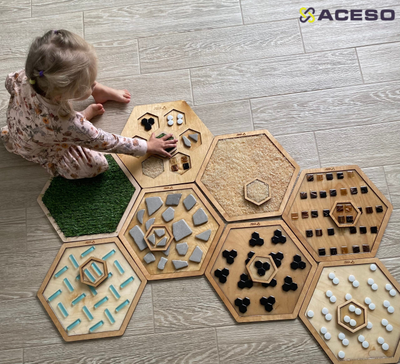 «Брусочки» – Элемент тактильной дорожки «Соты»