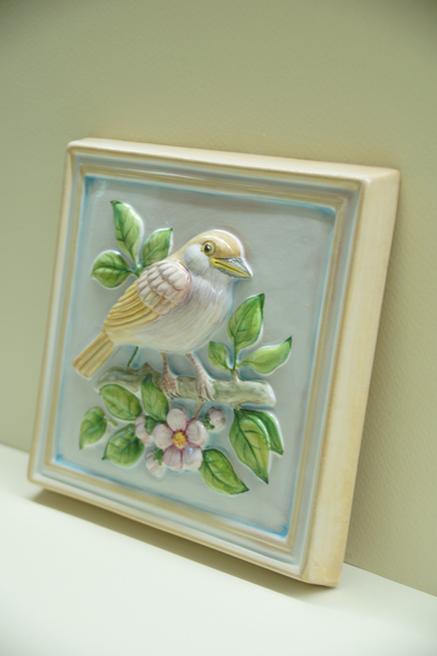 Воробей (панно)