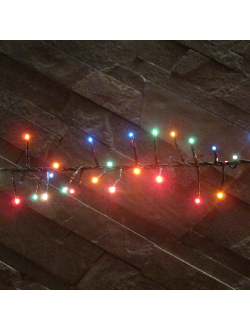 Гирлянда "Фейерверк", 200 микроломпочек, 2 м, соединяемая (до 3 шт.), мульти