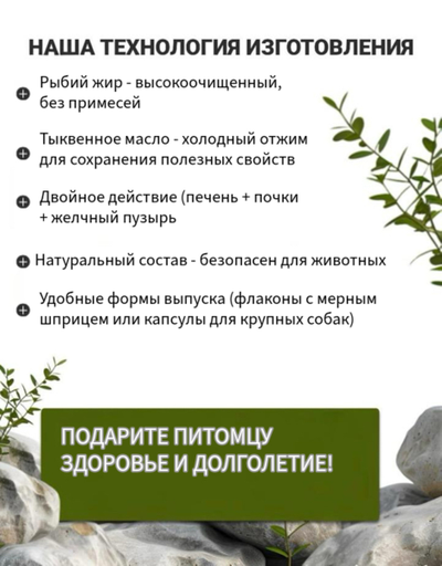 Кормовая добавка для собак с лососевым жиром и льняным маслом DOBROPET-31, 60 капсул