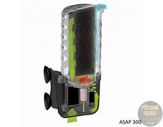 Фильтр внутренний ASAP 300, для аквариумов до 100 литров