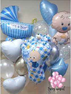 set-1-vypiska-iz-roddoma-malchik+доставка Краснодар, шарики с гелием недорого, спасибо за внука