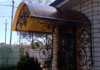 Козырек кованый фото - Арт 03