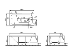 Ванна Vitra Optimum Neo, 150х70 см, 64560001000