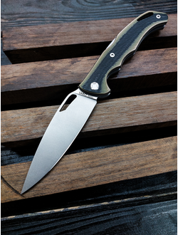 Складной нож Кайман EVO сталь ELMAX, рукоять G10, цвет тайга