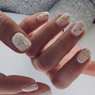 Топ без липкого слоя с золотой поталью - TOP COAT no wipe Gold Potal Т11 (10 ml)