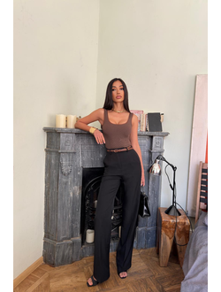 Брюки прямые (черный)