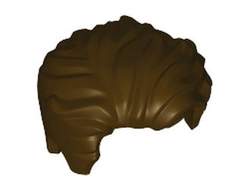 Minifigure, Hair Swept Left Tousled with Slight Widows Peak and Short Sideburns, Dark Brown (23186 / 6152229)