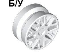 ! Б/У - Wheel 11mm D. x 6mm with 8 'Y' Spokes, White (93595 / 4623351) - Б/У