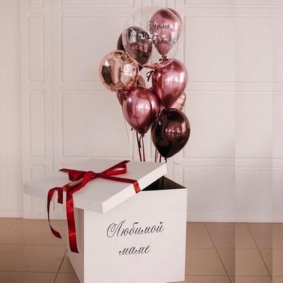 Коробка - сюрприз с шарами №6