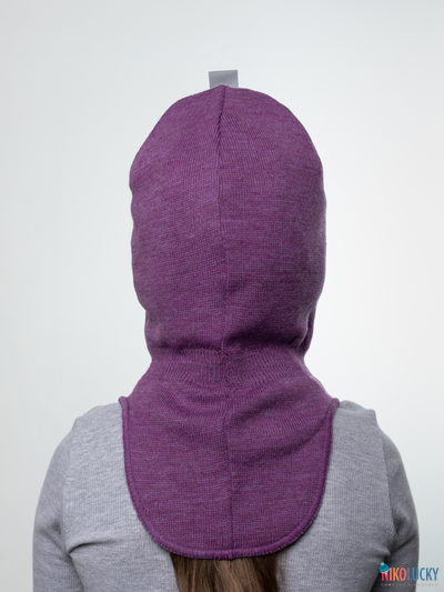 Шапка-шлем 20101-01 с утеплителем, х/б подклад, пурпур 52-54
