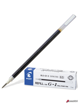 Стержень гелевый PILOT, 128 мм, ЧЕРНЫЙ, узел 0,5 мм, линия письма 0,3 мм, BLS-G1-5. 170071