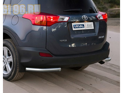 Защита заднего бампера d57 уголки Toyota Rav 4 (рав 4) 2013, 2014, 2015