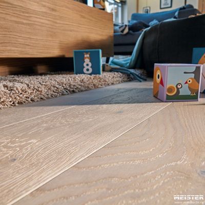 Паркетная доска Meister Дуб Рустик Беленый 8489 PD200C