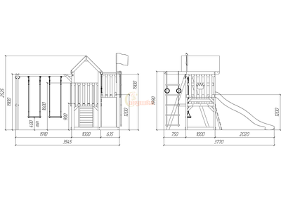 Детская площадка Савушка TooSun 3 Plus
