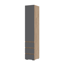 Хелен Хелен ПН 03 Пенал закрытый с ящиками 400х2100х465 Крафт золотой/графит