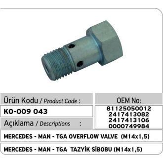 BOSCH 2417413106 Перепускной клапан
