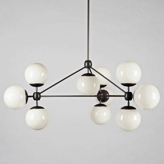 ТоварModo 10 Globes Chandelier Black and White Glass designed by Jason Miller