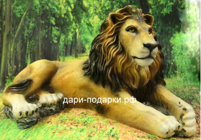 ЛЕВ - царь зверей  34*63см   5кг   полистоун Россия  4498/016784*